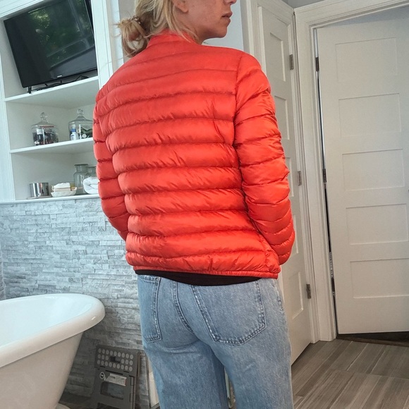 Moncler Lans Short Down Jacket orange size 3 - Picture 6 of 14